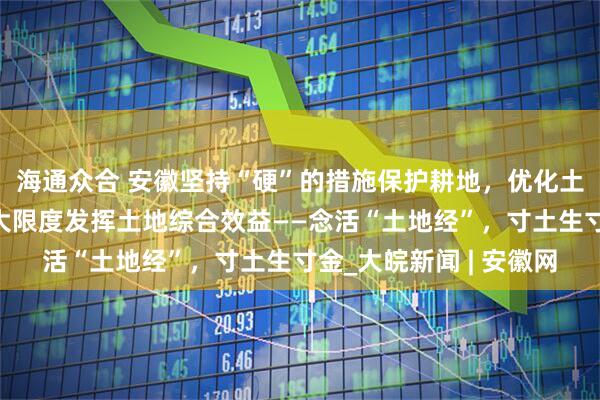 海通众合 安徽坚持“硬”的措施保护耕地，优化土地资源利用方式，最大限度发挥土地综合效益——念活“土地经”，寸土生寸金_大皖新闻 | 安徽网