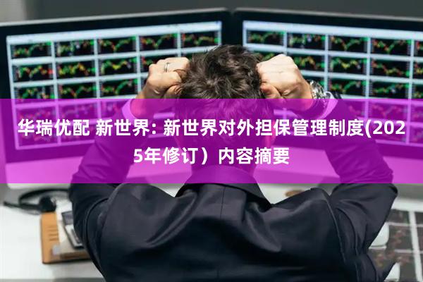 华瑞优配 新世界: 新世界对外担保管理制度(2025年修订）内容摘要