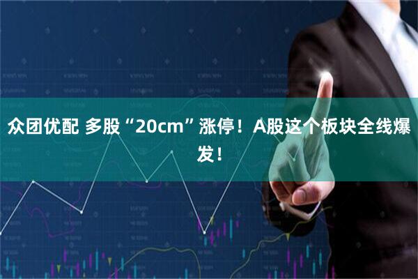 众团优配 多股“20cm”涨停！A股这个板块全线爆发！