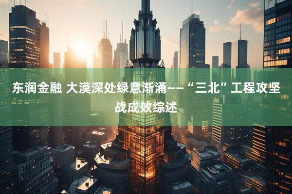 东润金融 大漠深处绿意渐涌——“三北”工程攻坚战成效综述