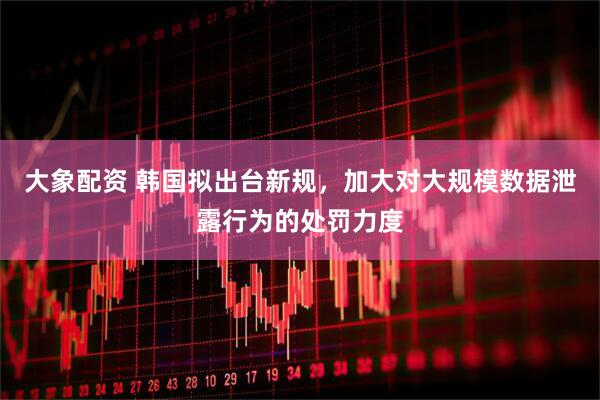 大象配资 韩国拟出台新规,加大对大规模数据泄露行为的处罚力度